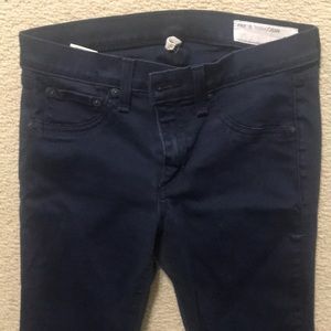rag & bone dark blue skinny leg jeans